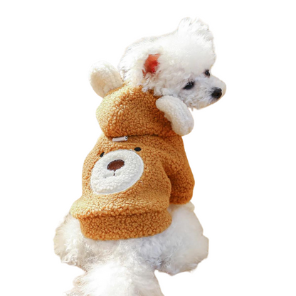 Dog Coat with Bear Design