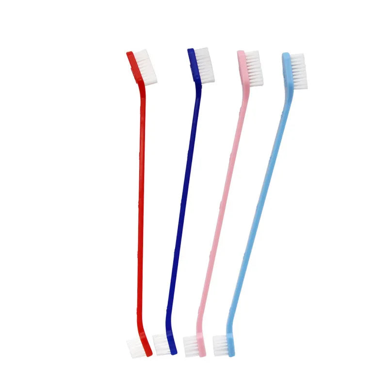 Double-Sided Plastic Toothbrush for Pets