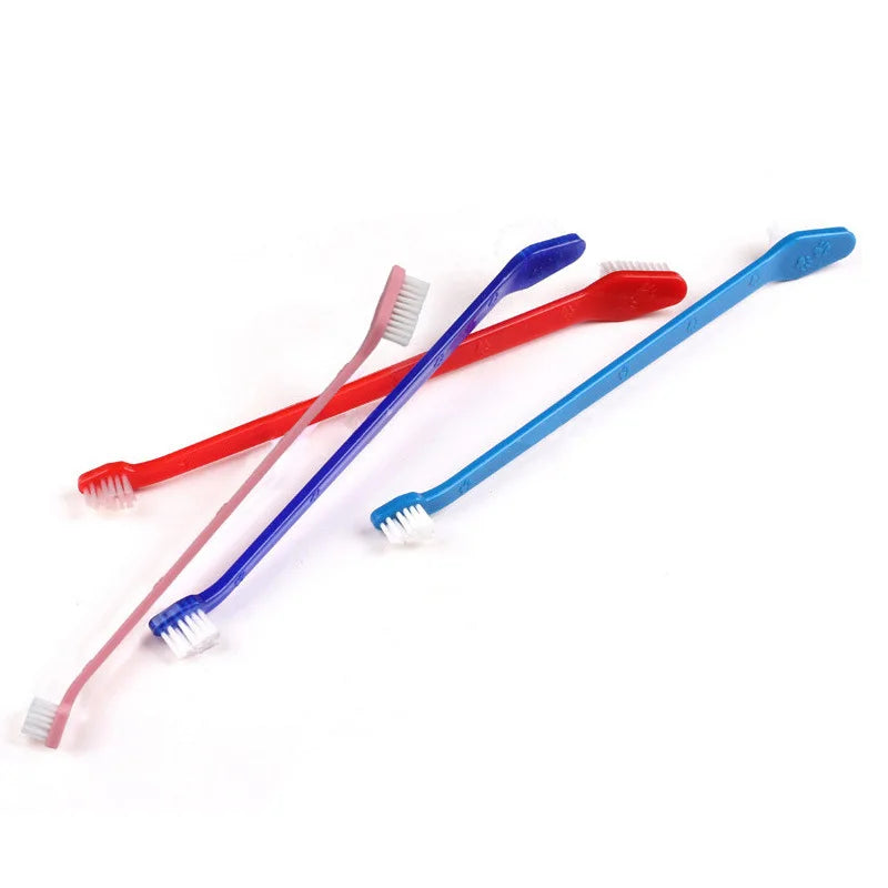 Double-Sided Plastic Toothbrush for Pets