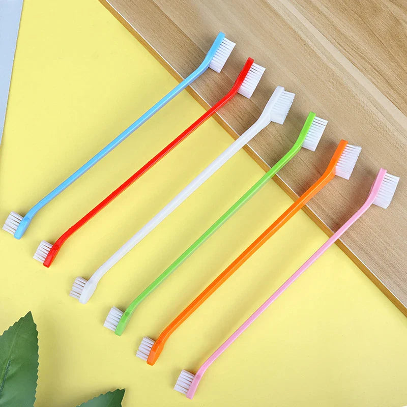 Double-Sided Plastic Toothbrush for Pets