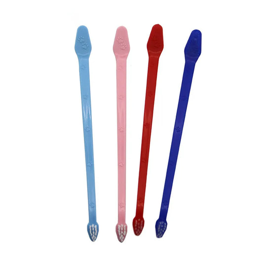 Double-Sided Plastic Toothbrush for Pets