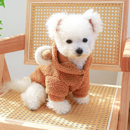 Dog Coat with Bear Design